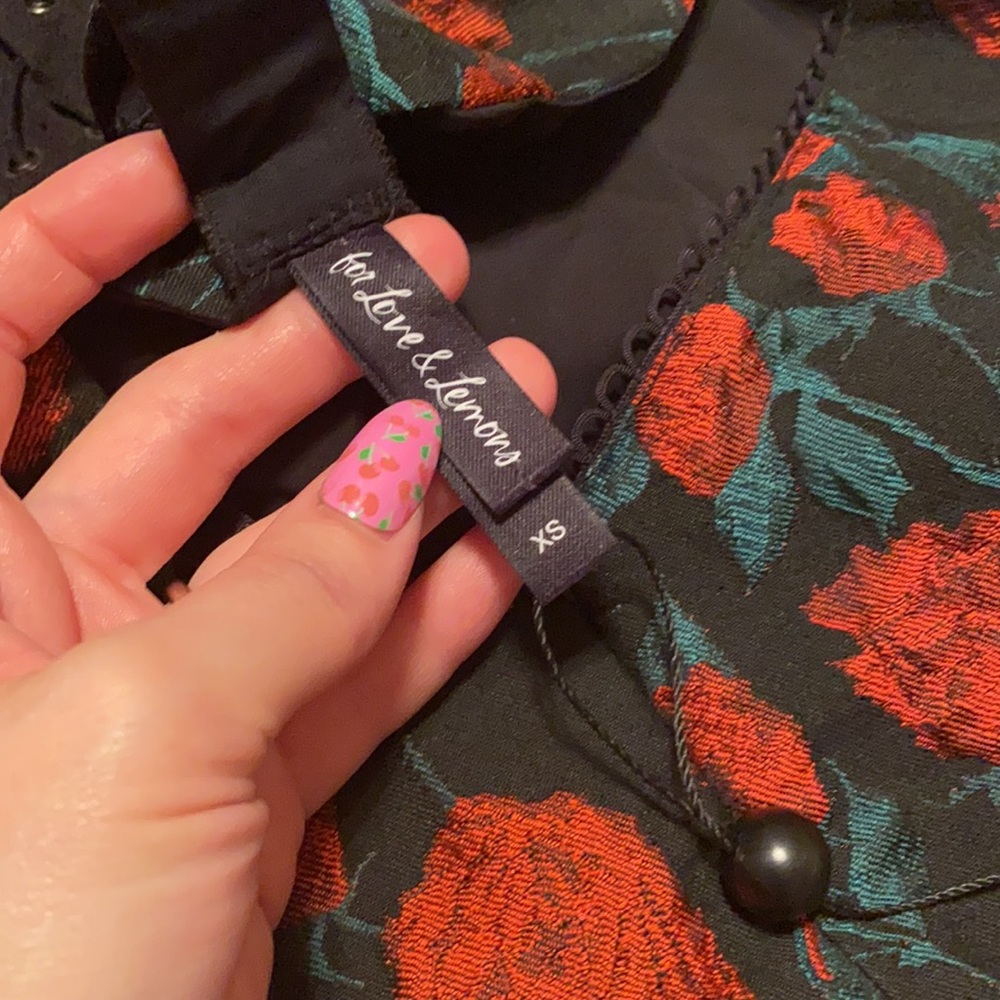 FLL Vivien Rose Lace-Up Bustier Mini Dress - Picture 6 of 6